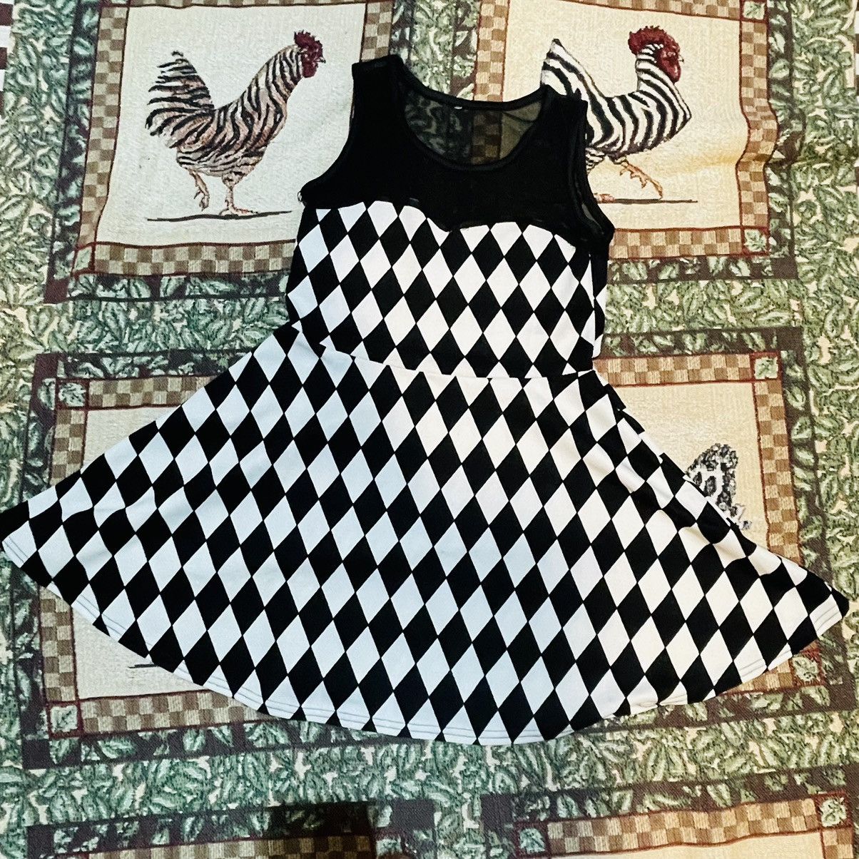 If Six Was Nine × Seditionaries Illusion Top Harlequin Checker Dress Size M / US 6-8 / IT 42-44 - 2 Thumbnail