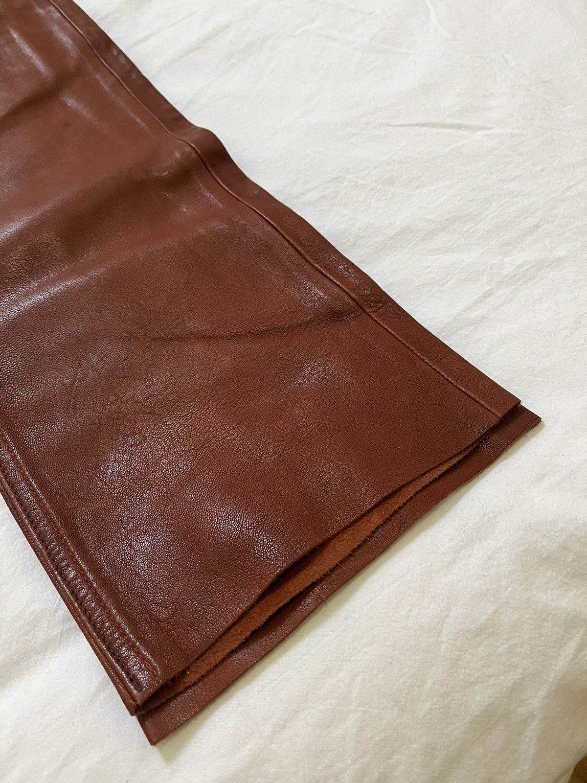 Helmut Lang Masc Hi Straight Leather Pants Size US 30 / EU 46 - 8 Thumbnail