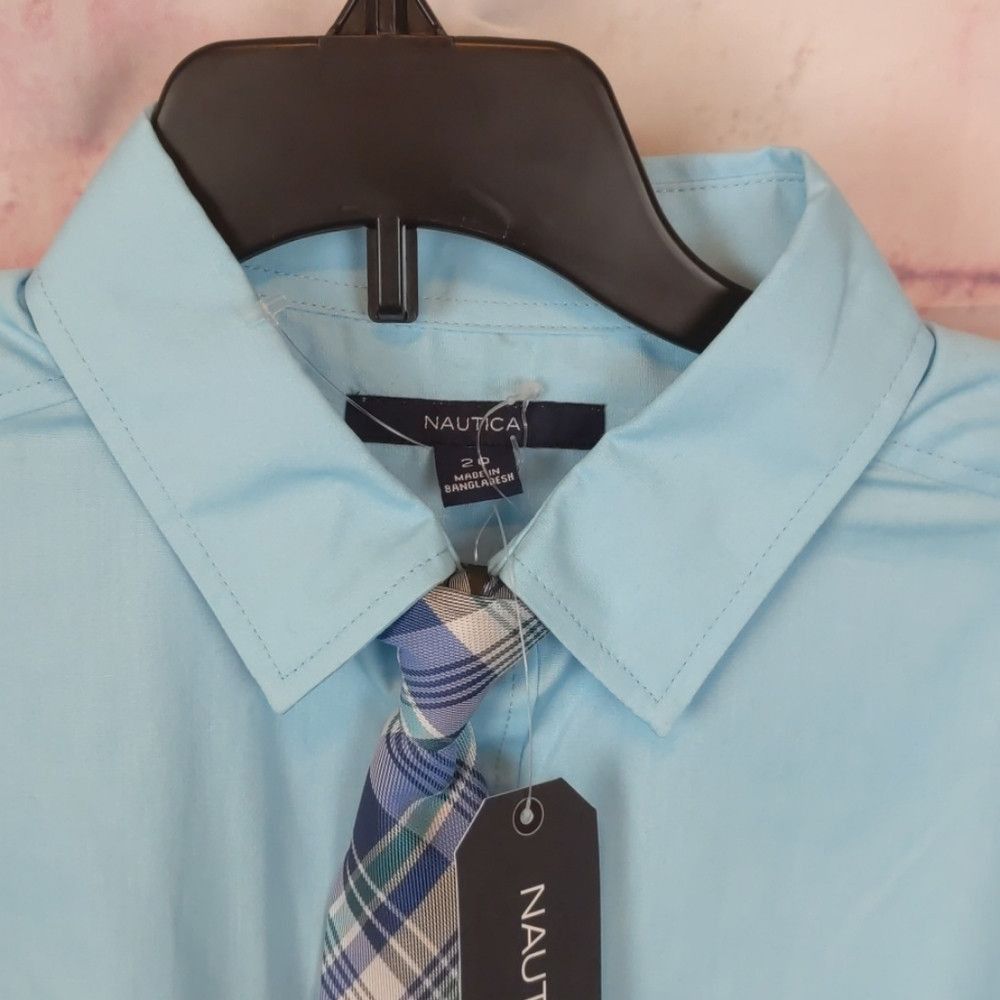 Nautica NAUTICA - blue long sleeve shirt and tie size 20 Size US S / EU 44-46 / 1 - 2 Thumbnail