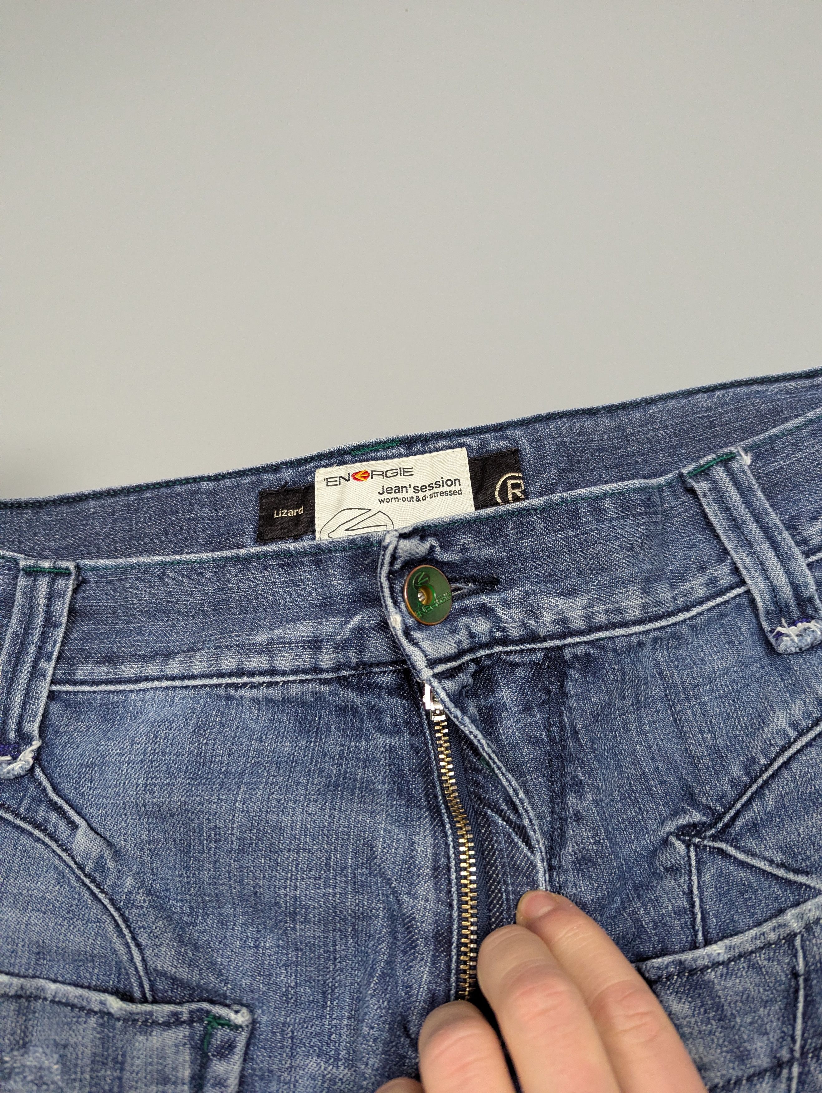 Energie nergie by Miss Sixty Y2K Faded Jeans Pockets Distressed Size US 36 / EU 52 - 10 Thumbnail