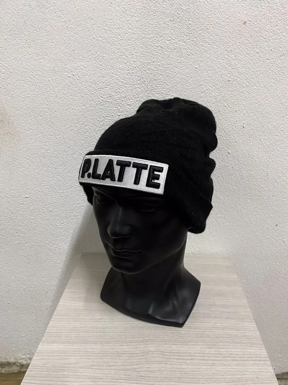 Vintage P.Latte Spellout Beanie Hat Size ONE SIZE - 3 Thumbnail