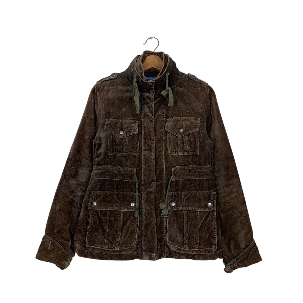 Japanese Brand SHUCA Brown Velvet Chore Jacket #2837-C128 Size L / US 10 / IT 46 - 1 Thumbnail