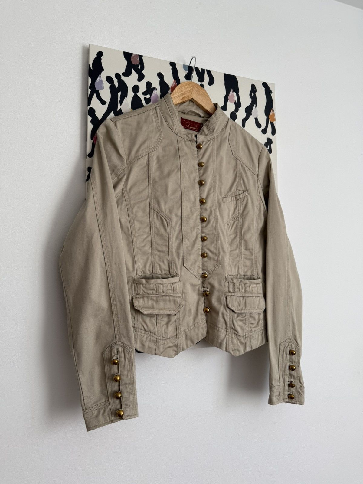 Ann Demeulemeester VNTG Textured Y2K Gold Button Napoleon Millitary Jacket Size M / US 6-8 / IT 42-44 - 1 Thumbnail