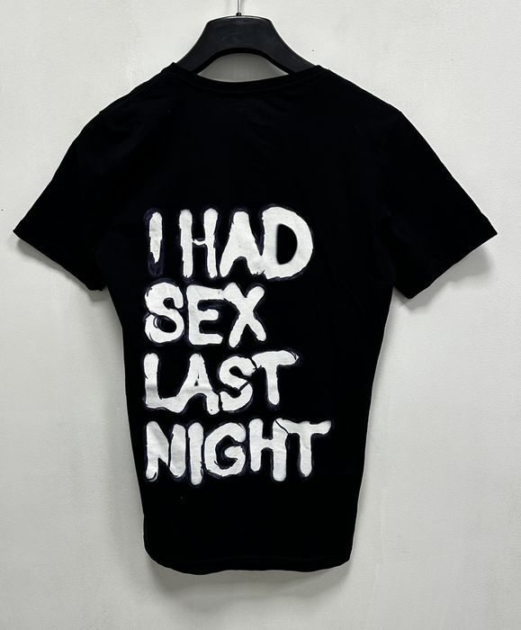 Humor Humor I Had Sex Last Night T Shirt Rare Japan Archive Y2k Grailed 0930