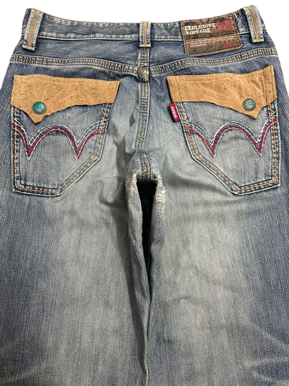 Edwin Edwin XV Exclusive Vintage Faded Wash Style Baggy Jeans Size US 33 - 5 Thumbnail