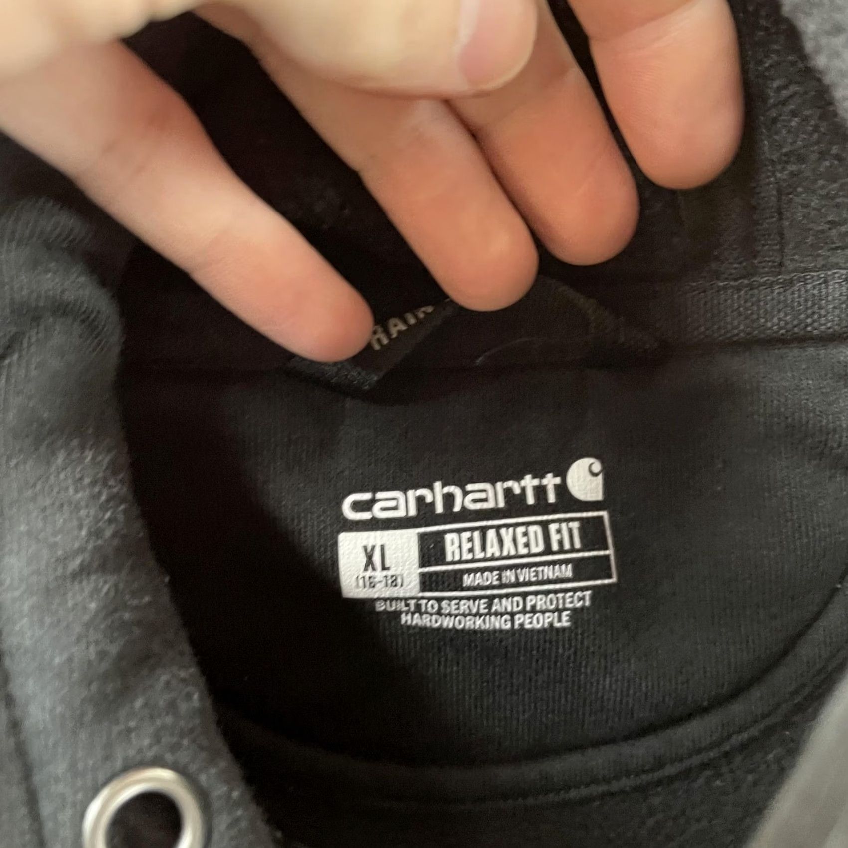 Carhartt Carhartt Hoodie Womens XL Black Fleece Pullover Graphic Front Logo Sweatshirt Hoodie Womens XL Black Graphic Logo Front Pocket Sweatshirt Size XL / US 12-14 / IT 48-50 - 2 Thumbnail