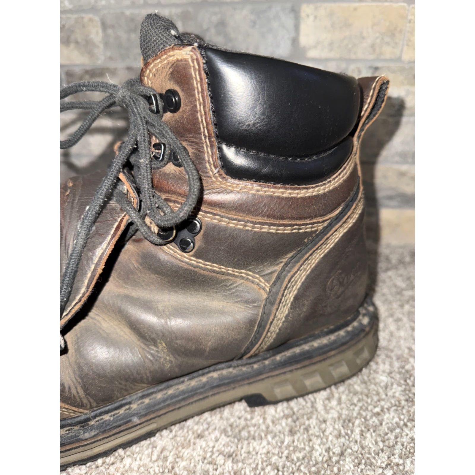 Danner DANNER Steel Yard Safety Boots Mens 11.5 Brown Leather Work Boot Mens 11.5 Brown Danner Steel Yard Safety Boot Size US 12 / EU 45 - 3 Thumbnail