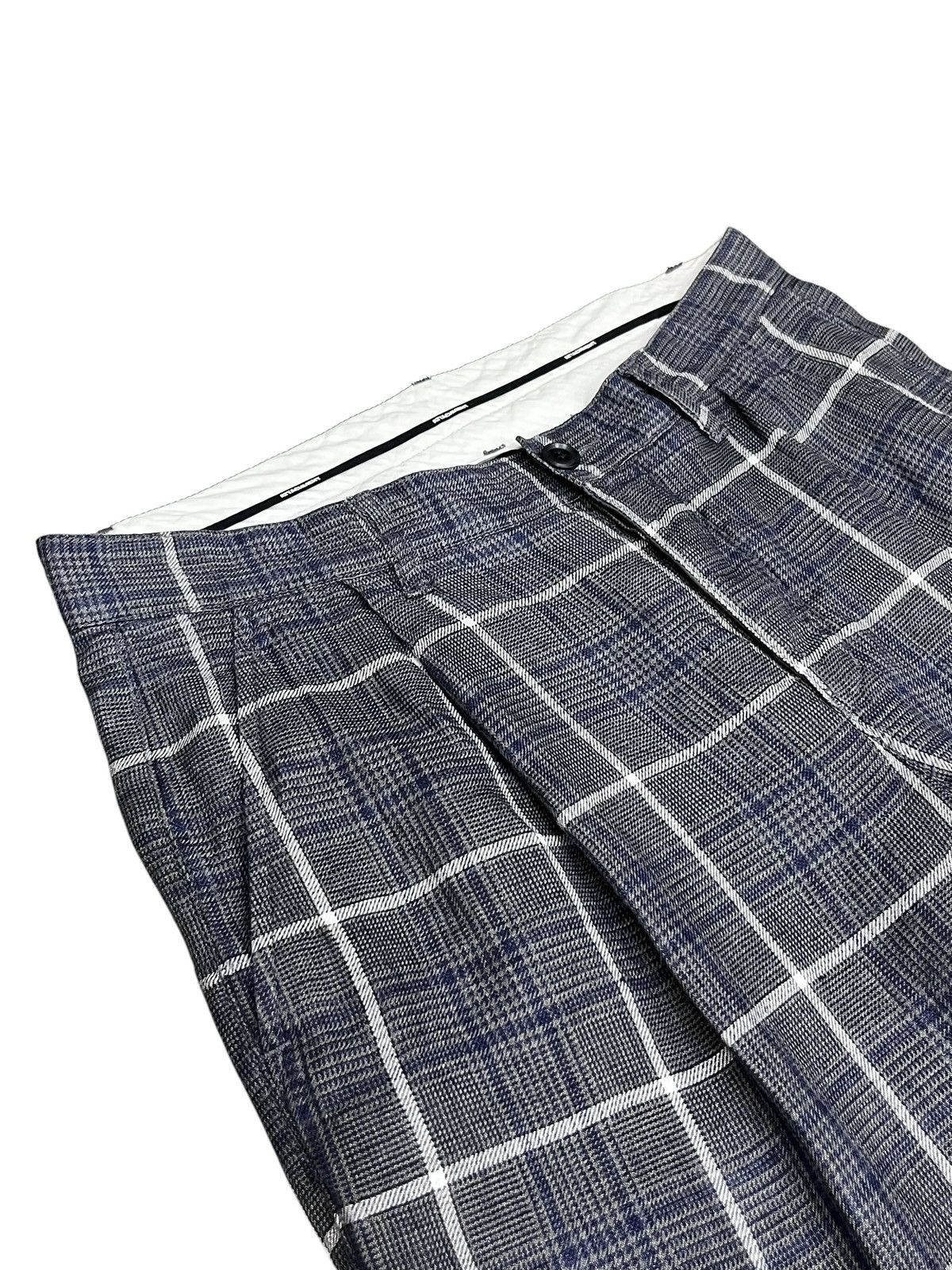 Attachment Vintage Attachment Linen Plaid Cropped 3 Quarter Pants Japan Size US 30 / EU 46 - 3 Thumbnail