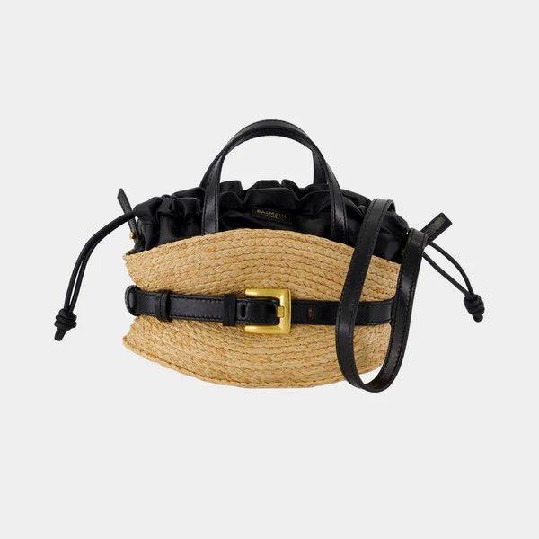Balmain os11x0326 Size: OS / Mini Shuffle Bag in Natural/Black Size ONE SIZE - 1 Thumbnail