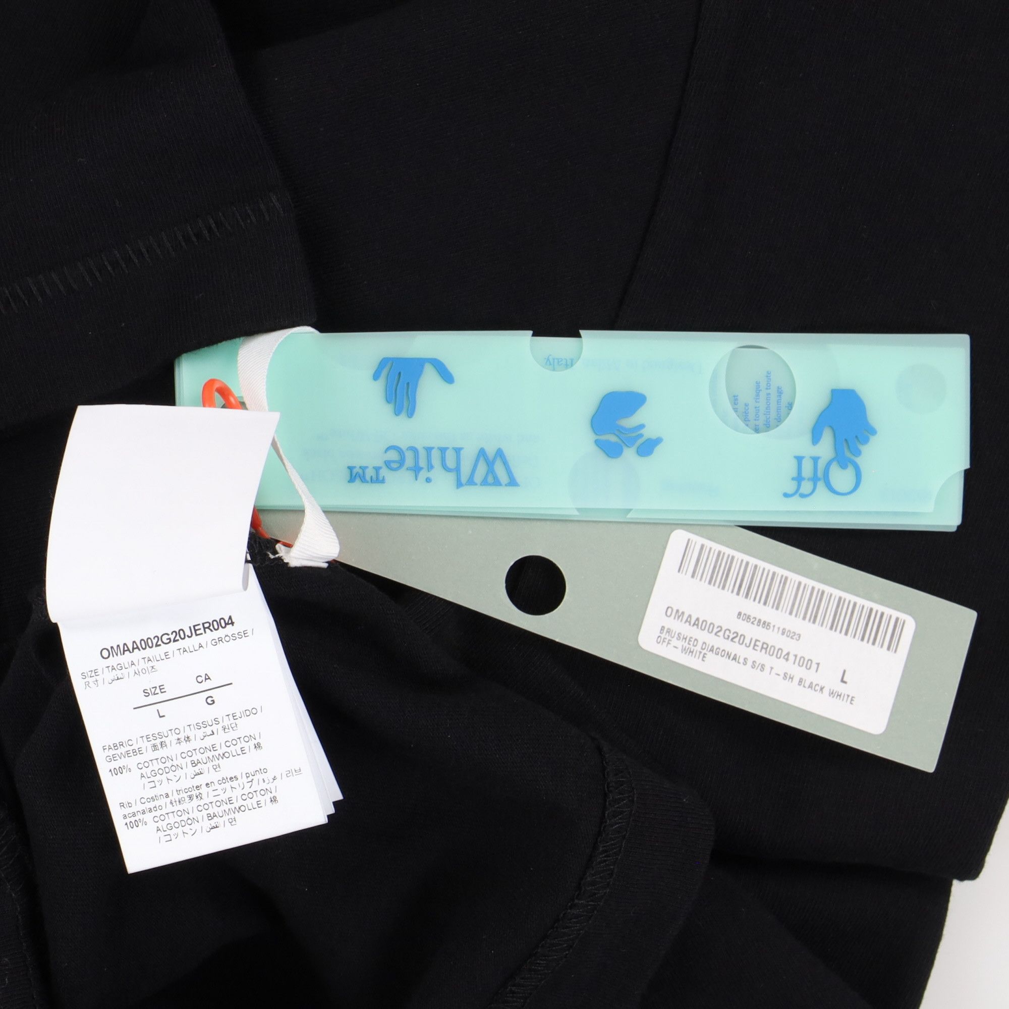 Off-White Black Brushed Diagonals Logo Oversized T-Shirt Size US L / EU 52-54 / 3 - 7 Thumbnail