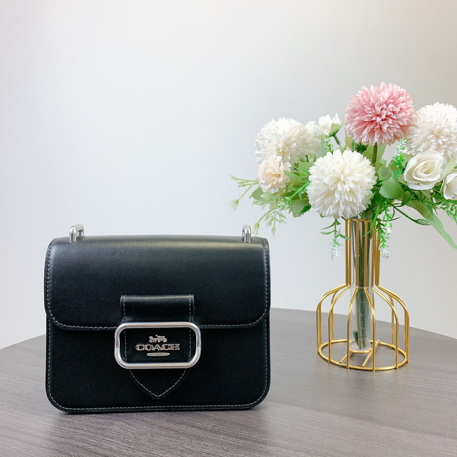 Coach Coach CL416 Morgan Square Crossbody Bag IN Black Size ONE SIZE - 2 Thumbnail