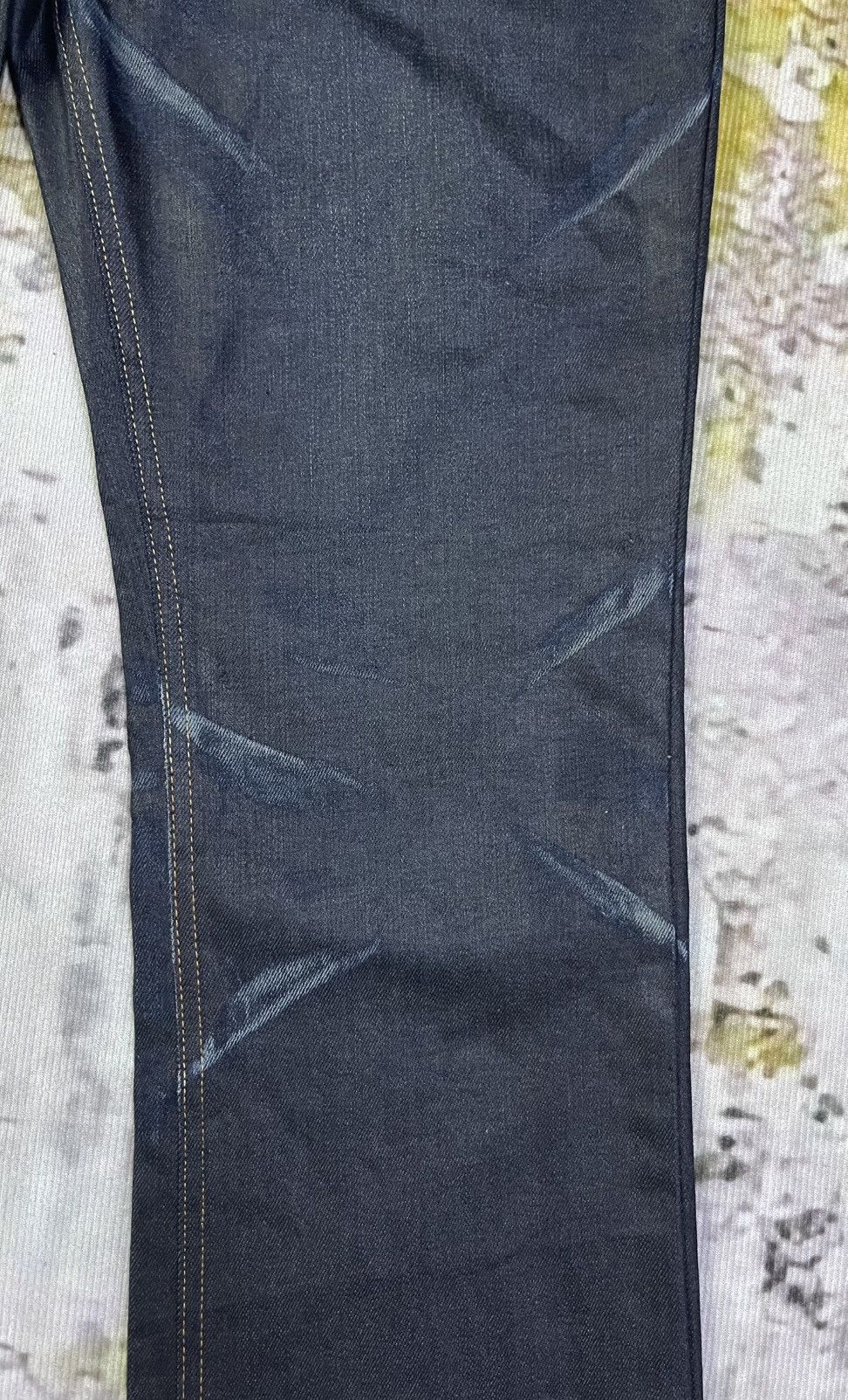 Japanese Brand × Michel Klein Flared Japan Jeans Distressed Michel Klein Size US 33 - 7 Thumbnail