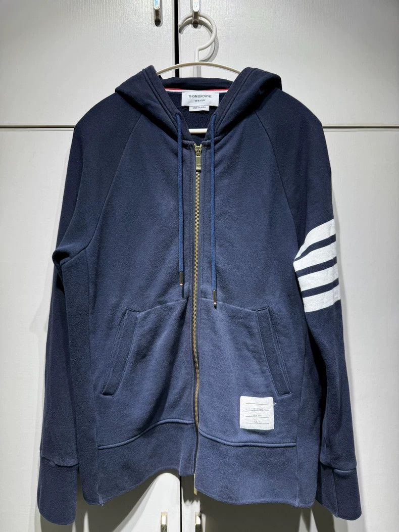Thom Browne Thom Browne Dark blue zipper jacket 2503-Nextarrow Size US XL / EU 56 / 4 - 1 Thumbnail