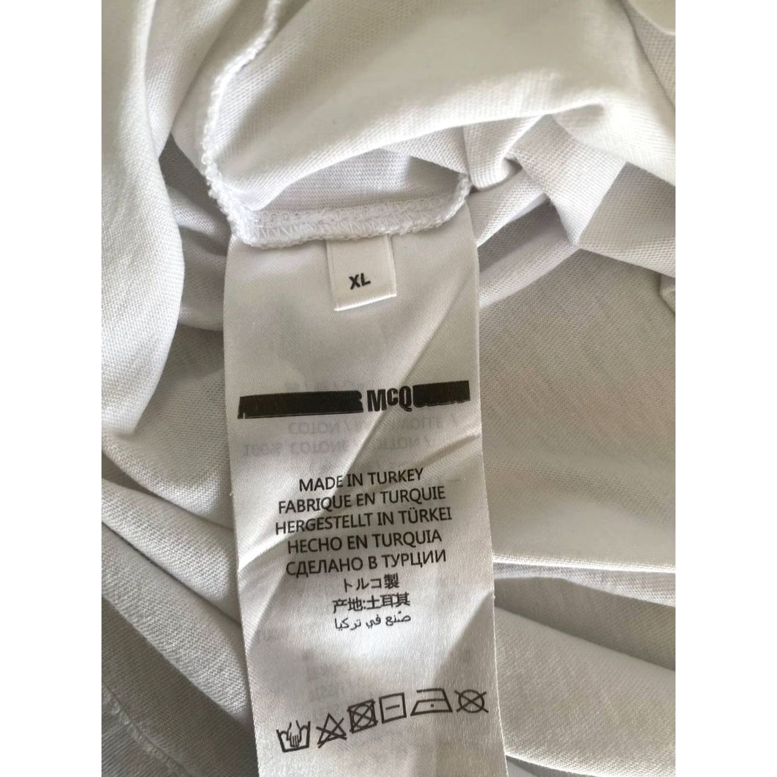 Alexander McQueen Alexander McQueen MCQ Mens Logo T-Shirt XL White Cotton Short Sleeve Logo T-Shirt Men XL White McQueen MCQ Size US XL / EU 56 / 4 - 4 Thumbnail