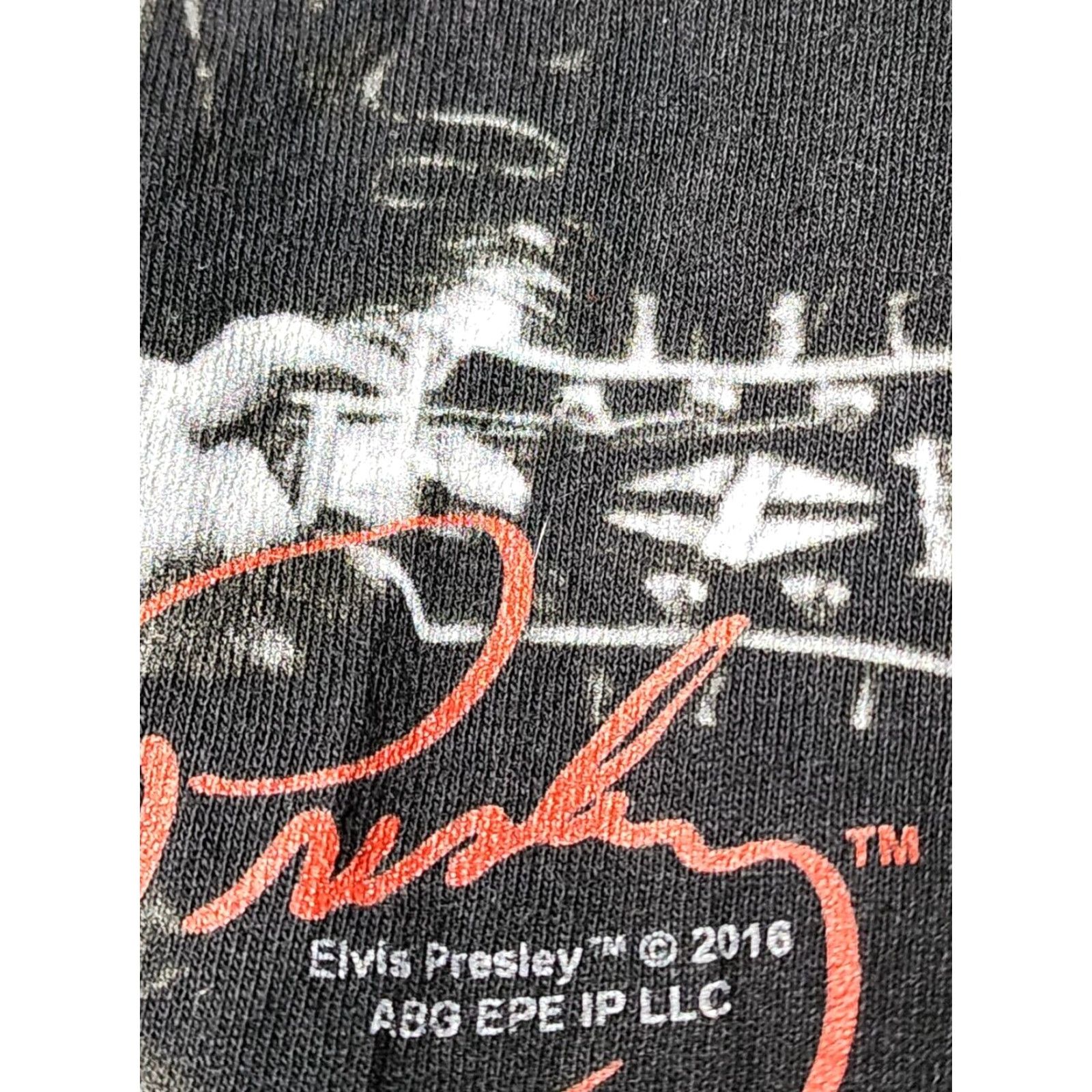 Vintage Elvis Presley Womens Long Sleeve Black T Shirt Band Tee Large Size L / US 10 / IT 46 - 3 Thumbnail