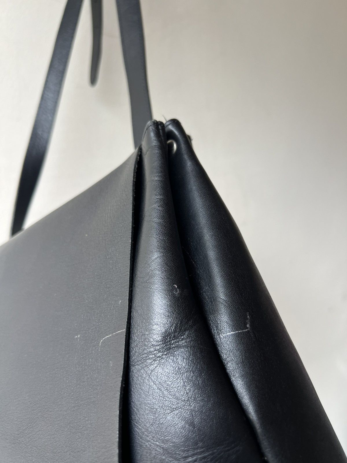 Leather Vintage PARTS Japan Patina Black High Quality Leather Bag Size ONE SIZE - 22 Thumbnail