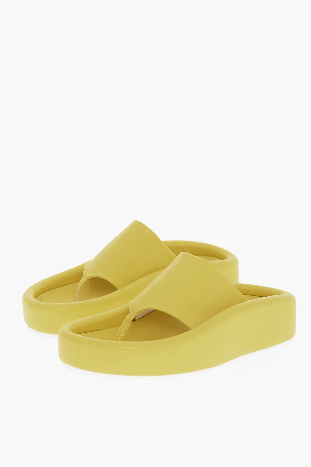 Maison Margiela og1mm0426 Vegan Leather Thong Sandals in Yellow Size US 7 / IT 37 - 3 Thumbnail