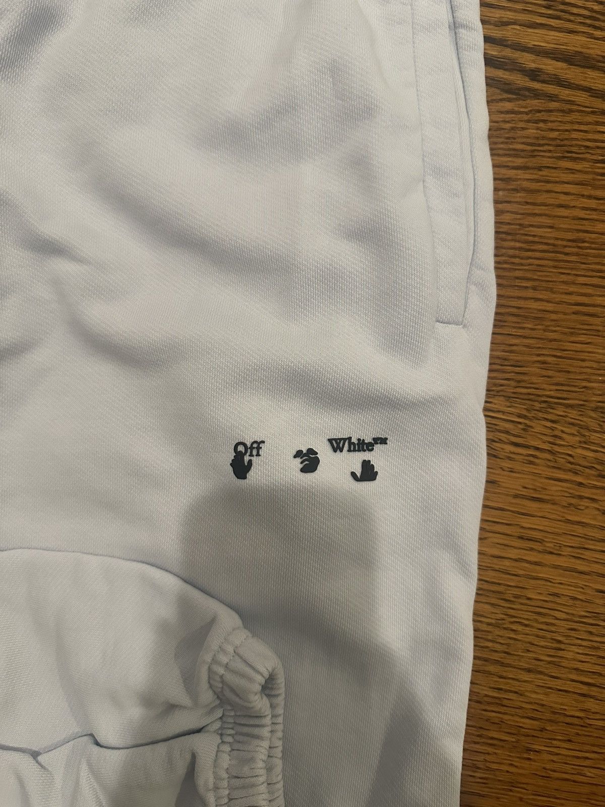 Off-White Off-White Mens L Signature Pony Fleece Jogger Sweatpants Size US 27 - 4 Thumbnail