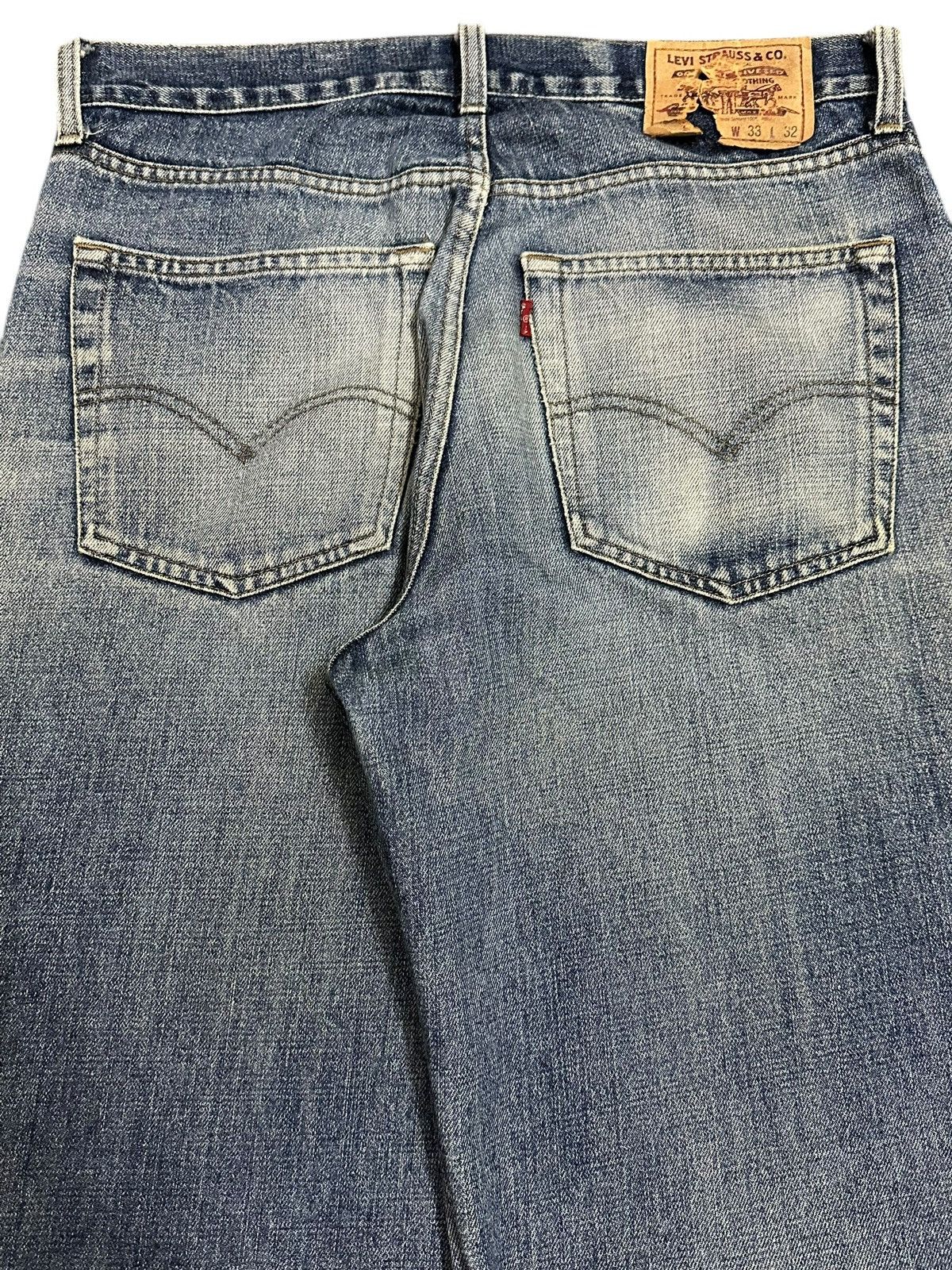 Levi's Vintage 90s Levis Blue Faded Wash Distress Style Loose Jeans Size US 32 / EU 48 - 6 Thumbnail
