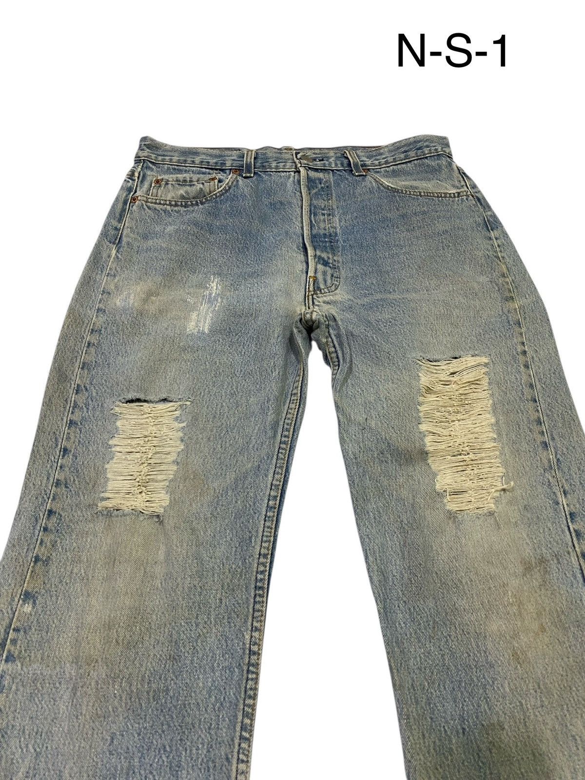 Levi's Vintage Levis 501 distressed grunge style jeans Size US 34 / EU 50 - 17 Thumbnail