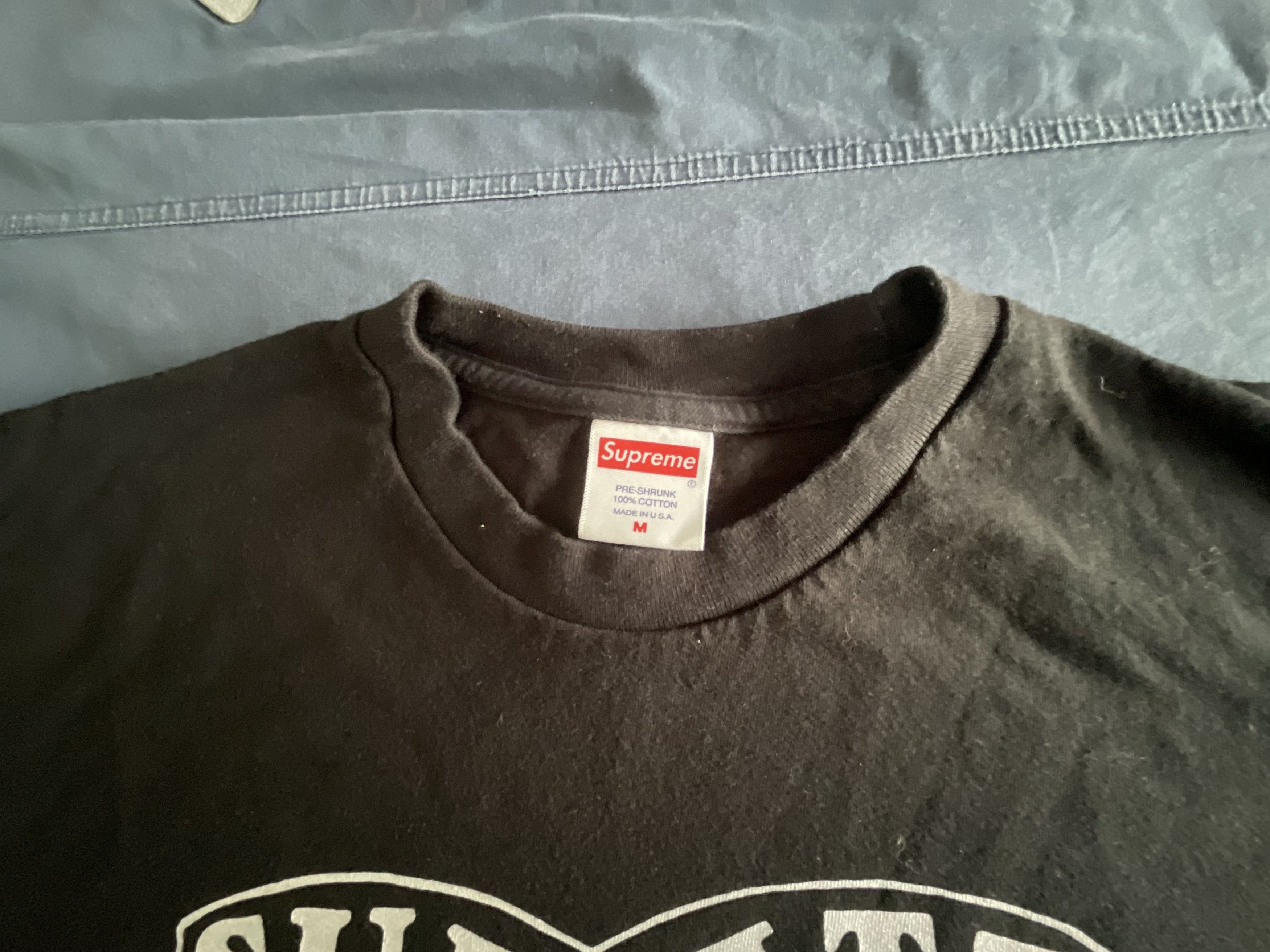 Supreme Supreme Black Eternal Logo Short Sleeve Tee Shirt Size US M / EU 48-50 / 2 - 3 Thumbnail