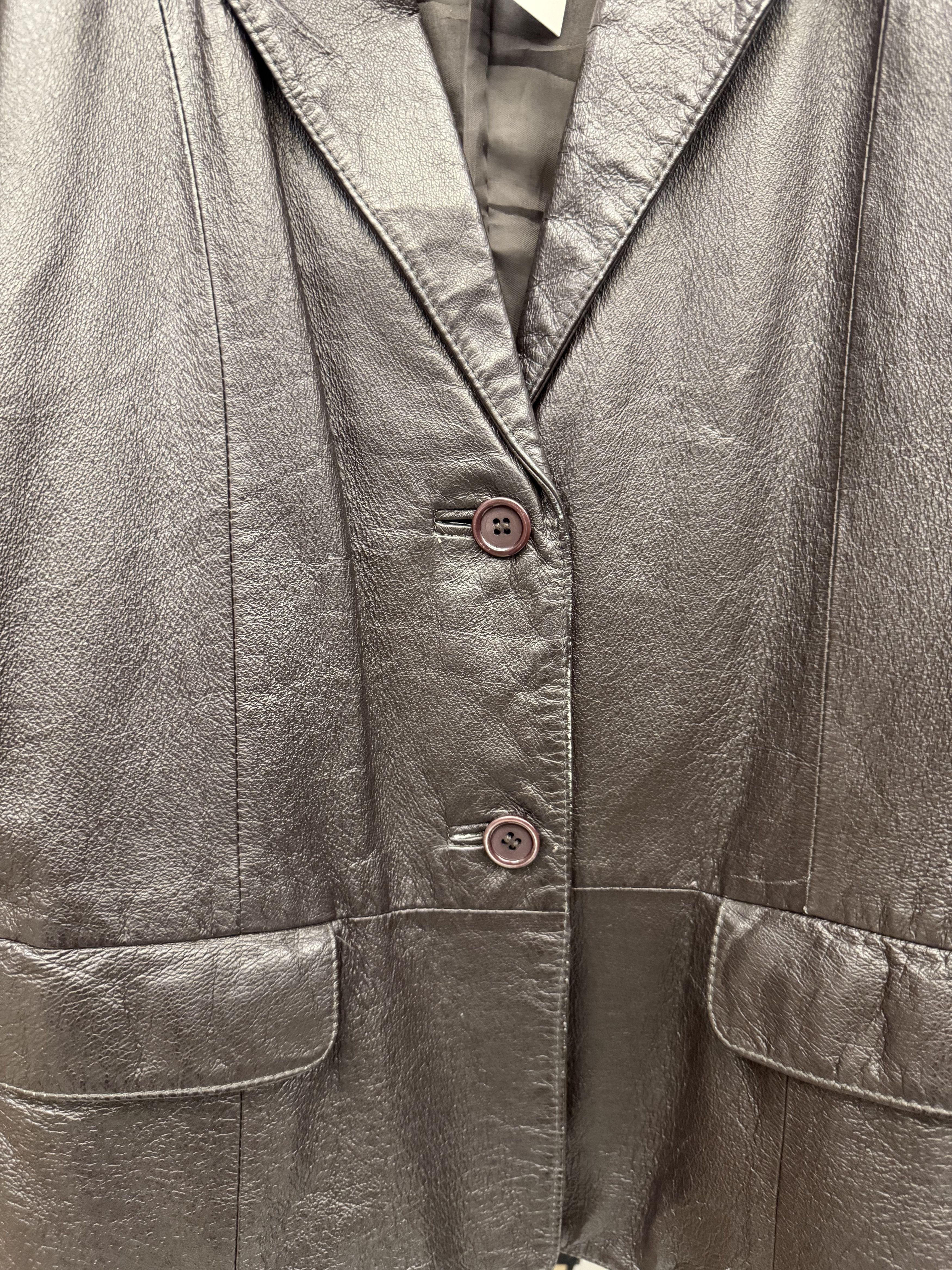 Other Vintage Leather Blazer Size S / US 4 / IT 40 - 2 Thumbnail