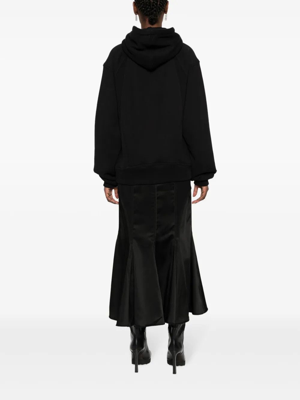 Off-White o1y1125 Hooded Midi Dress in Black Size M / US 6-8 / IT 42-44 - 4 Thumbnail