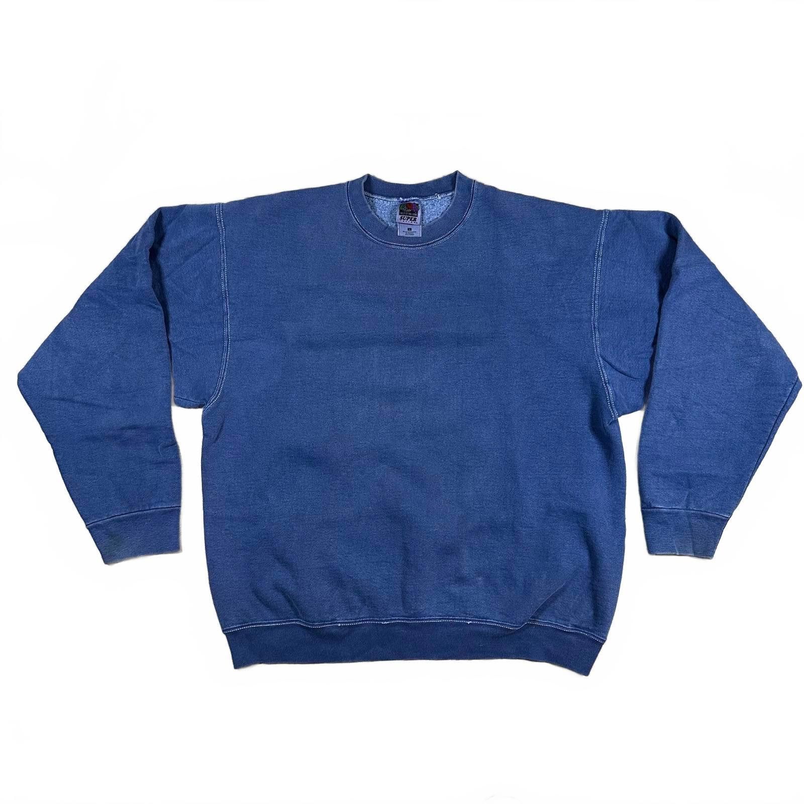 Fruit Of The Loom Fruit of the Loom Mens Sweatshirt L Blue Vintage 90s Size US L / EU 52-54 / 3 - 1 Thumbnail