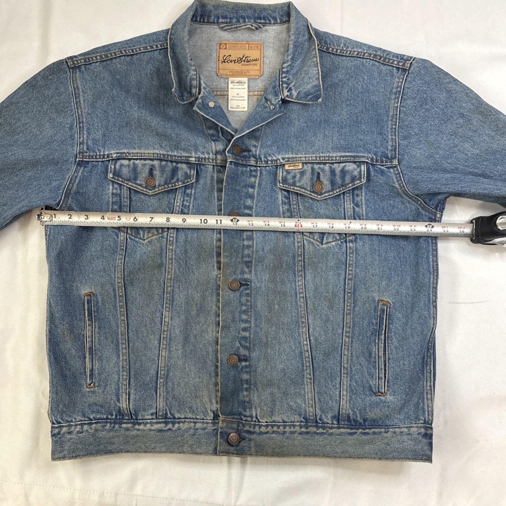 Levi's VINTAGE Levi's Trucker Jacket Mens XL Blue Denim Euc Lined Plaid Accents Size US 36 / EU 52 - 5 Thumbnail
