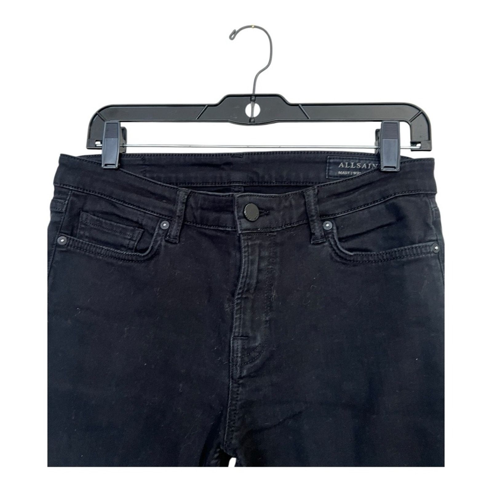 Allsaints AllSaints Mast Fit Black Skinny Jeans Denim Size W32 Size 32" / US 10 / IT 46 - 4 Thumbnail
