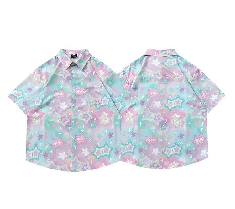 Other Graffiti Button Up Short Sleeve Shirt Size US M / EU 48-50 / 2 - 3 Thumbnail
