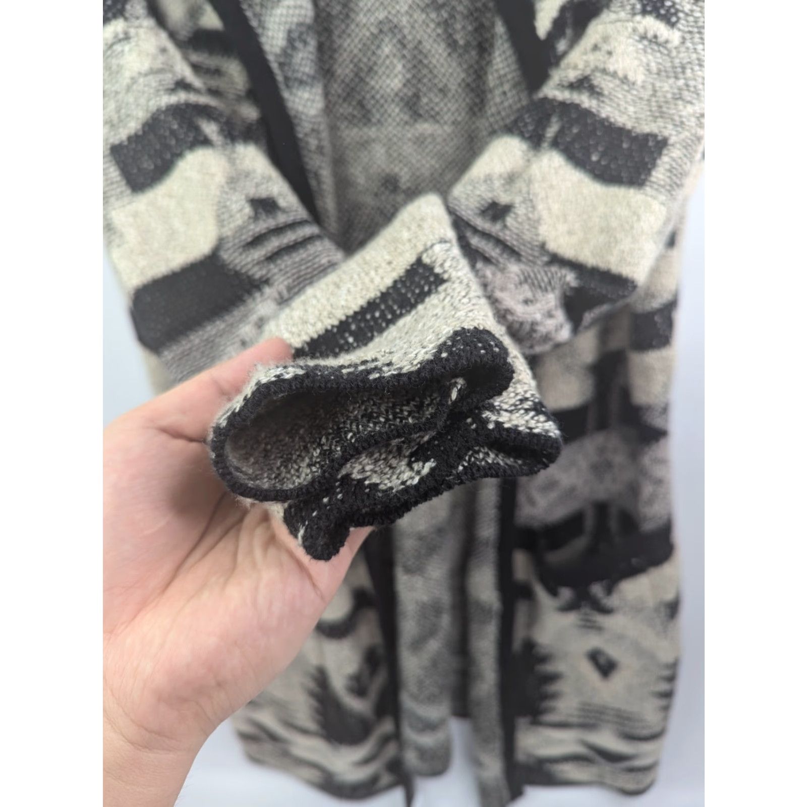 Lucky Brand Lucky Brand Cardigan Sweater Women 1X Plus Long Sleeve Multicolor Aztec Pockets Knit Size XL / US 12-14 / IT 48-50 - 2 Thumbnail