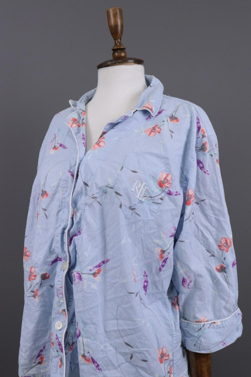 Ralph Lauren Black Label Ladies Ralph Lauren Blue Floral Button Down Cardigan Size XL Size XL / US 12-14 / IT 48-50 - 7 Thumbnail