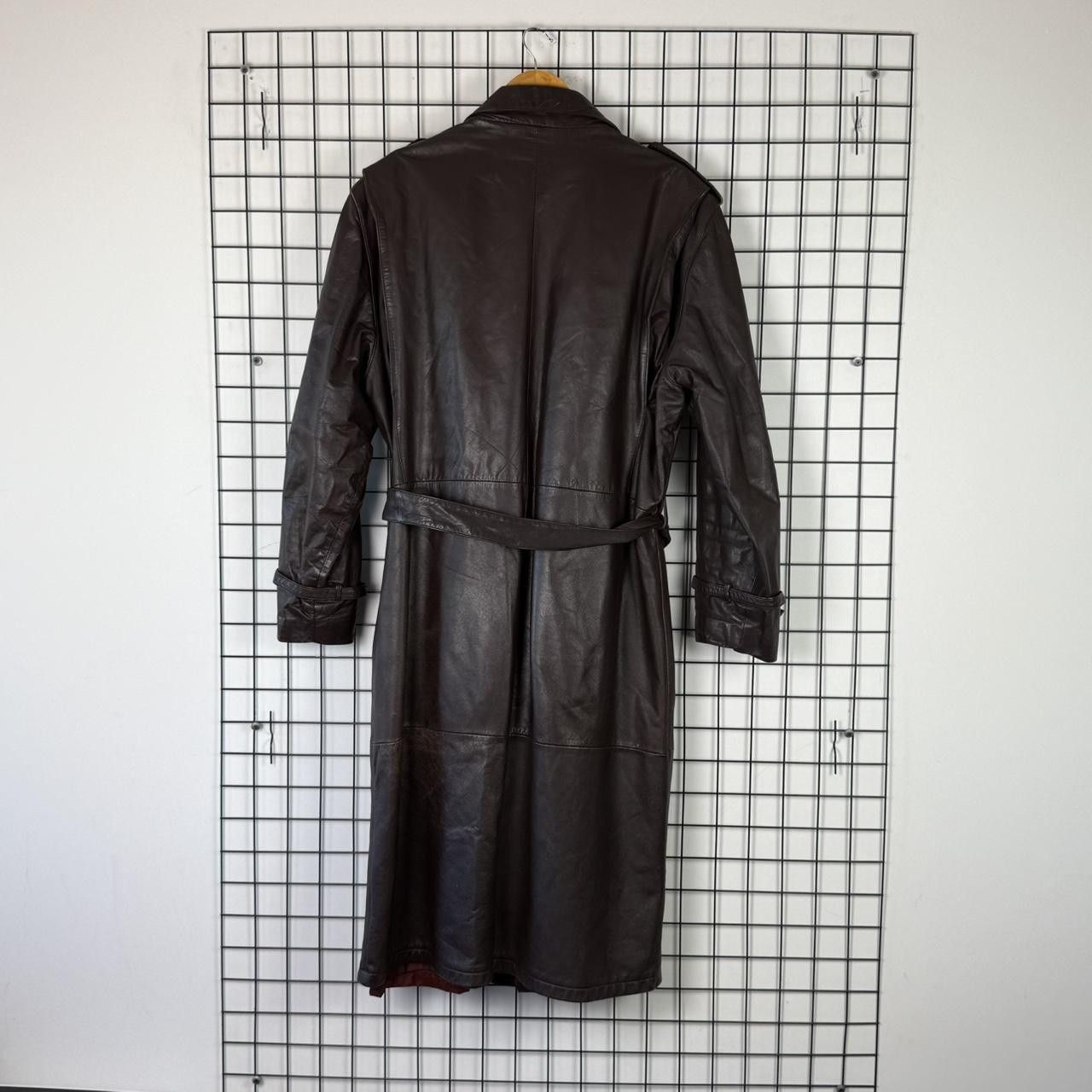 Vintage Real Leather Maxi Coat Dark Brown Vintage Size US L / EU 52-54 / 3 - 2 Thumbnail
