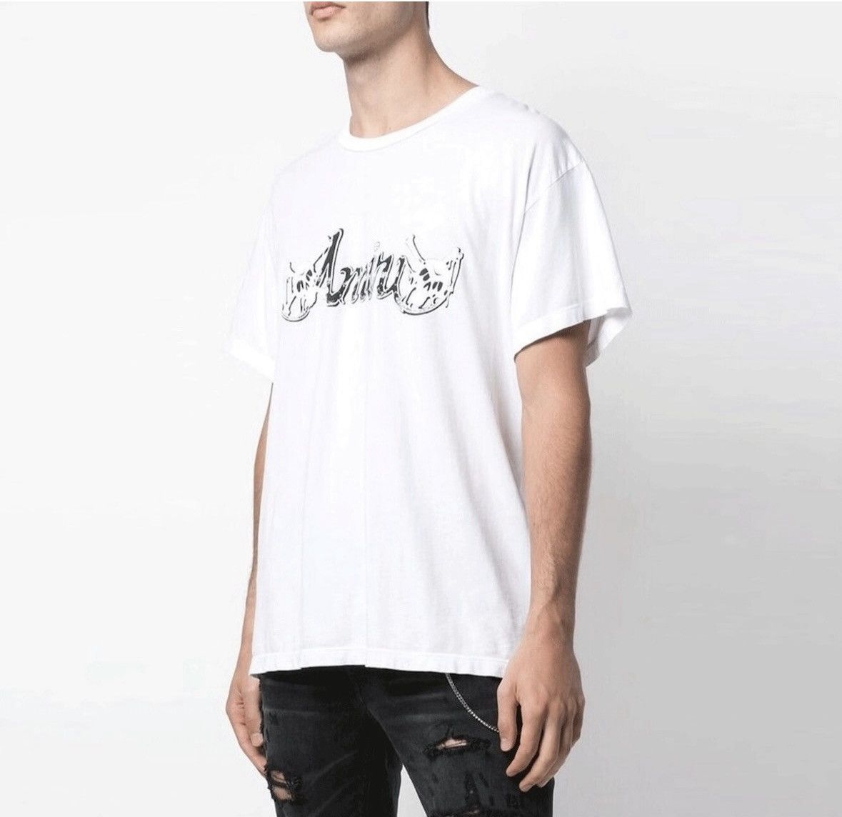 Amiri Skull Logo T-Shirt in White