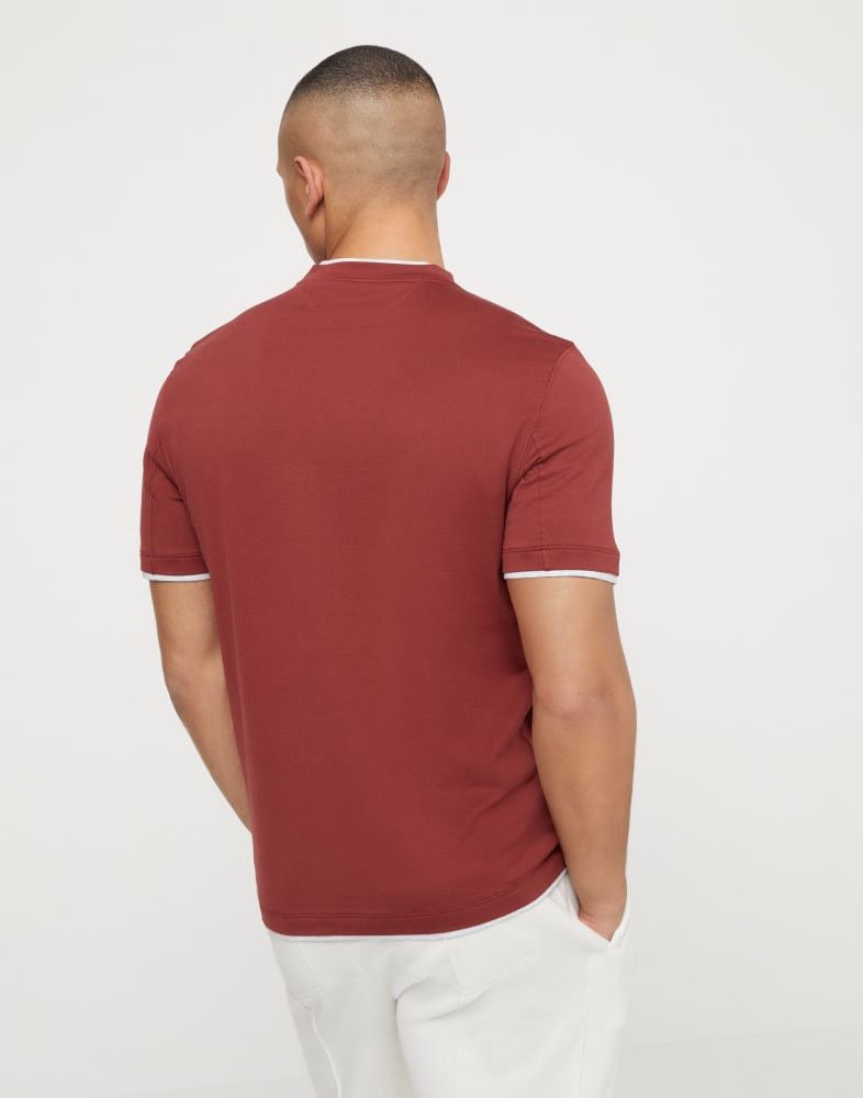 Brunello Cucinelli o1w1db10825 T-Shirt in Red Size US XL / EU 56 / 4 - 4 Thumbnail
