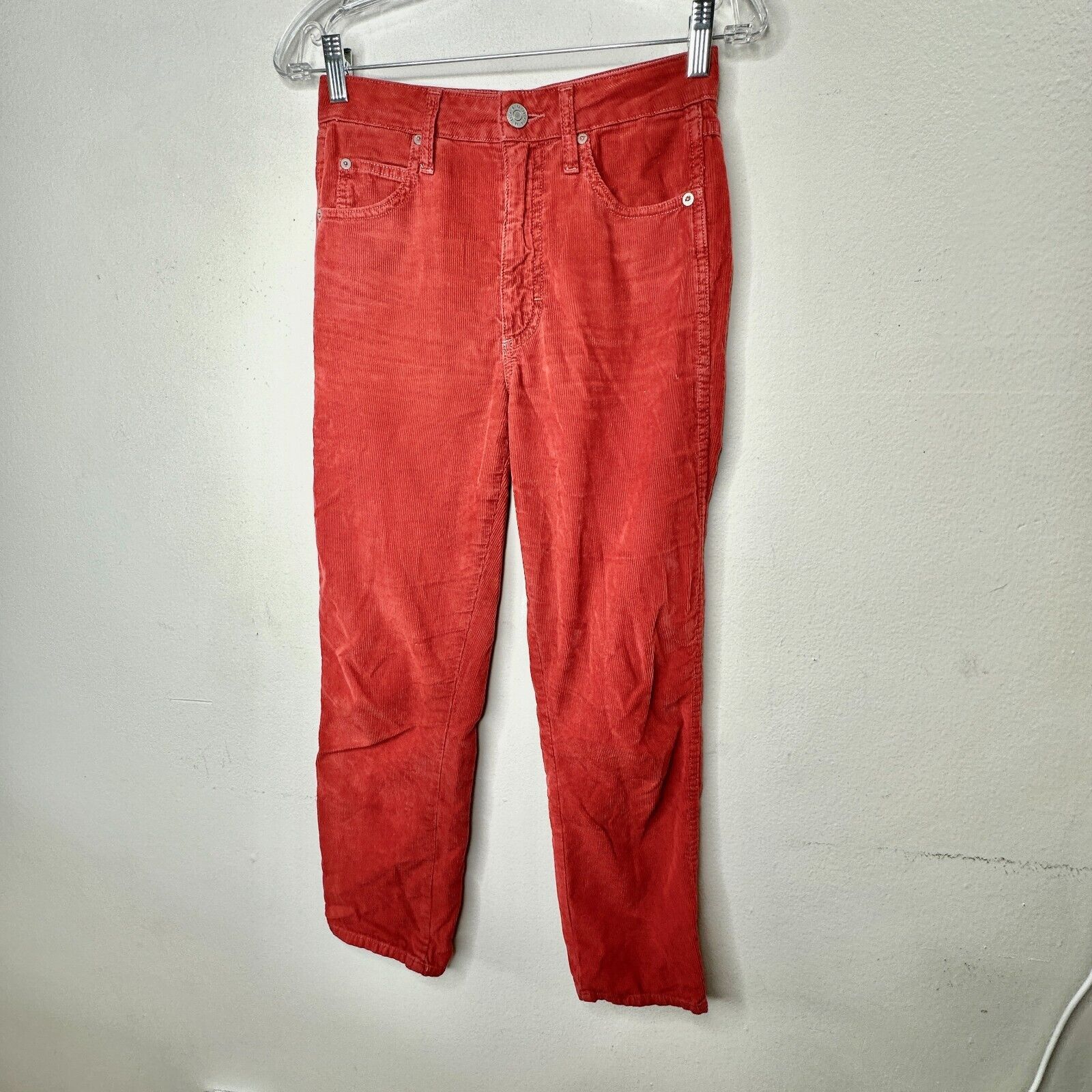 Other AMO The Chloe Rust Corduroy Straight Leg Crop Pant 26 Size 26" / US 2 / IT 38 - 4 Thumbnail
