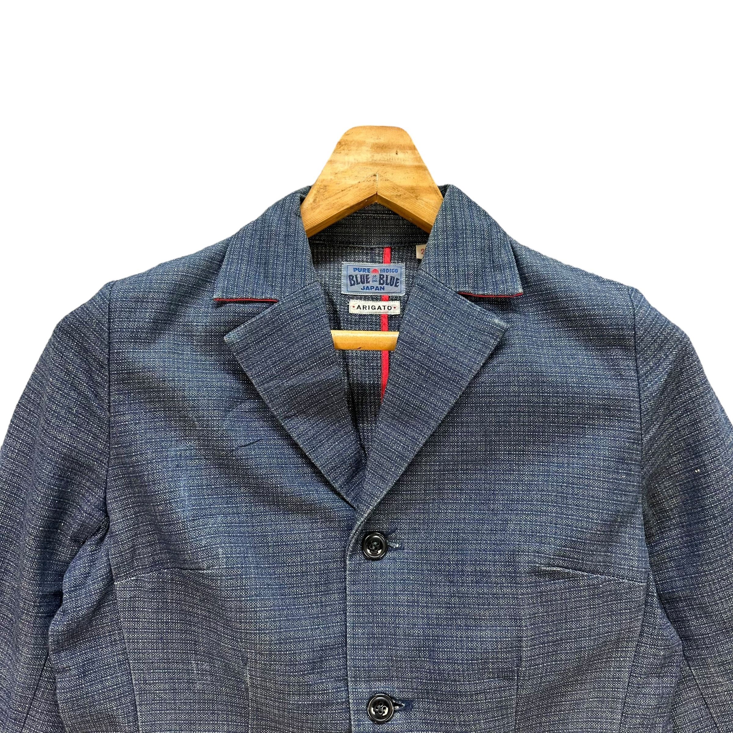 Blue Blue Japan BLUE BLUE JAPAN Arigato Pure Indigo Denim Jacket #A81-1951 Size M / US 6-8 / IT 42-44 - 2 Thumbnail