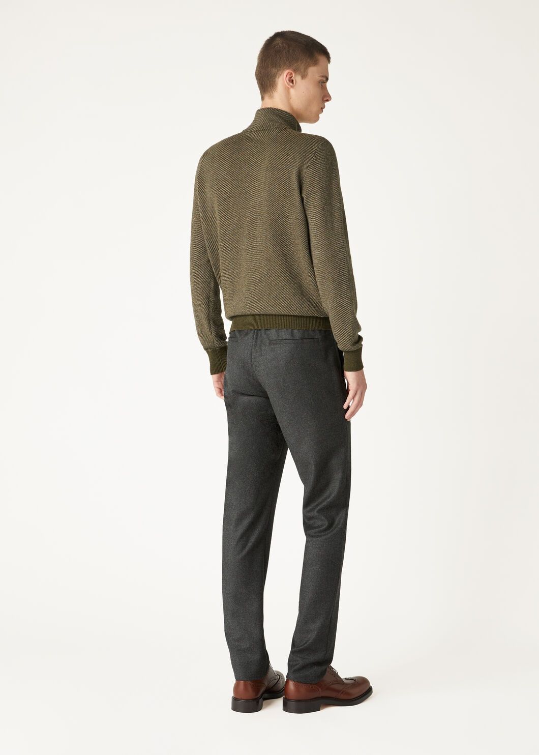 Loro Piana o1w1db10725 FAG4525 Roadster Mezzocollo Sweater in Green Size US S / EU 44-46 / 1 - 5 Thumbnail