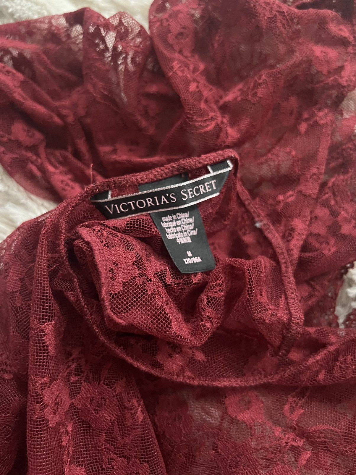 Victoria's Secret Victoria’s Secret Red Floral Sheer Dress Size M / US 6-8 / IT 42-44 - 4 Thumbnail