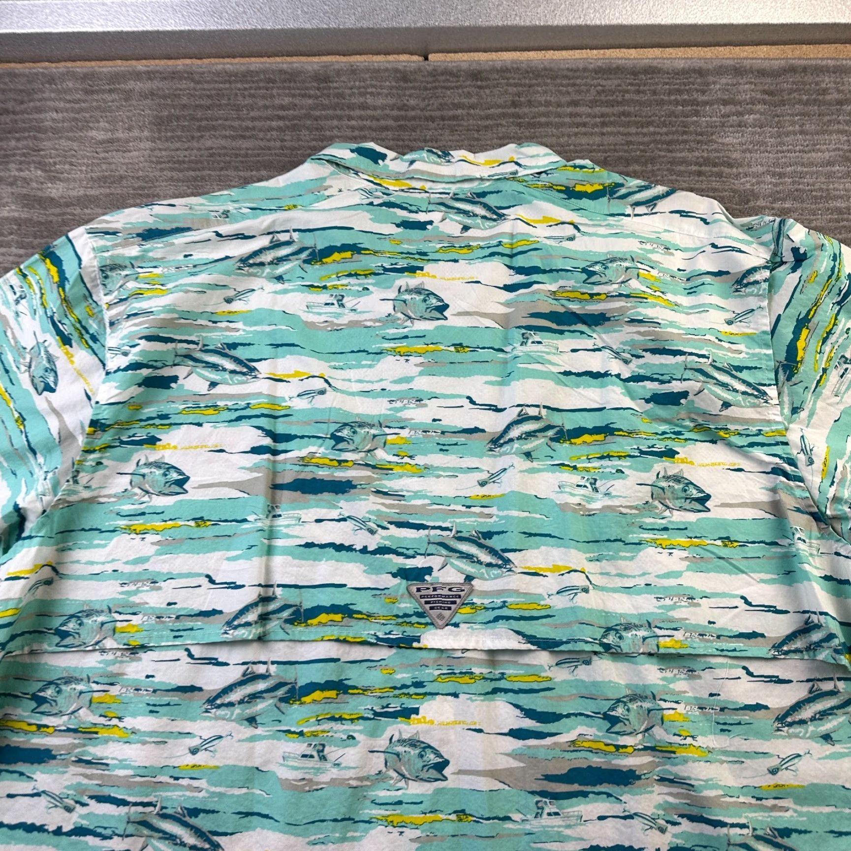 Vintage Columbia PFG Shirt Mens 3XL Green Trollers Best Vented Button Up Fishing Shirt Casual Mens Size US XXL / EU 58 / 5 - 5 Thumbnail