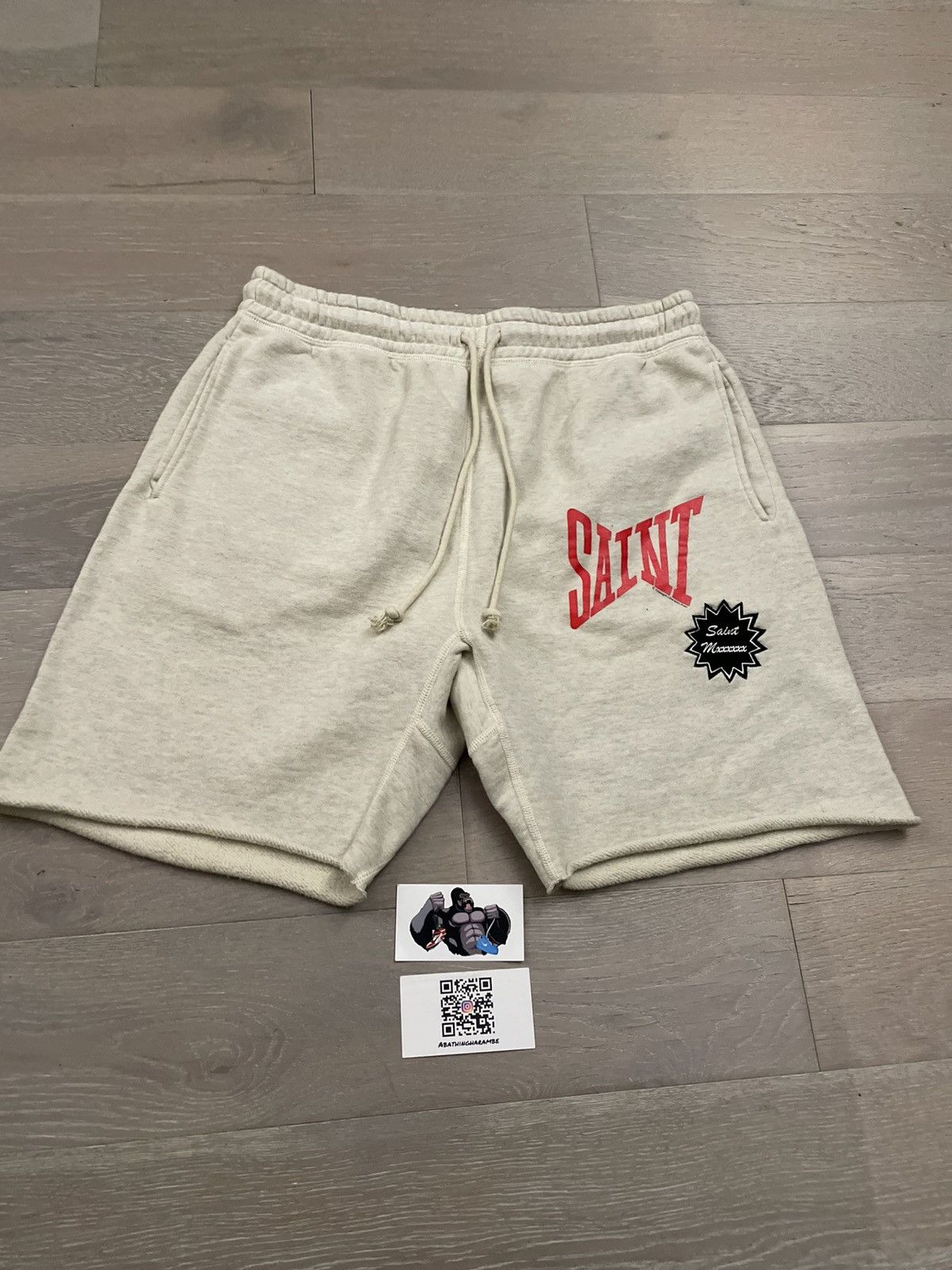 Saint Michael Saint Mxxxxxx Sweat Shorts Size US 32 / EU 48 - 2 Thumbnail