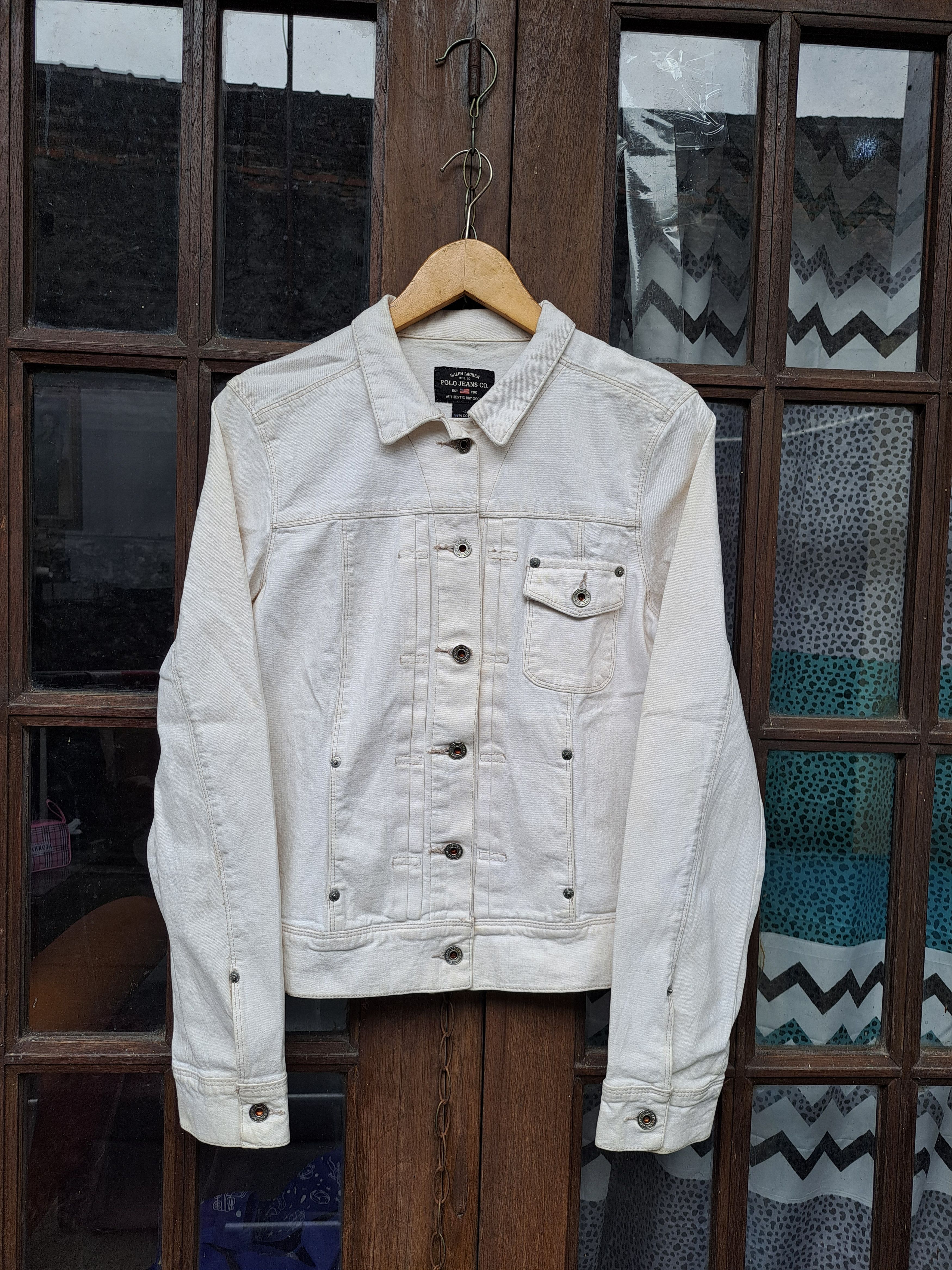 Polo Ralph Lauren × Vintage Ralph Lauren Polo Jeans Kaitline jean Jacket Women L Size L / US 10 / IT 46 - 1 Thumbnail