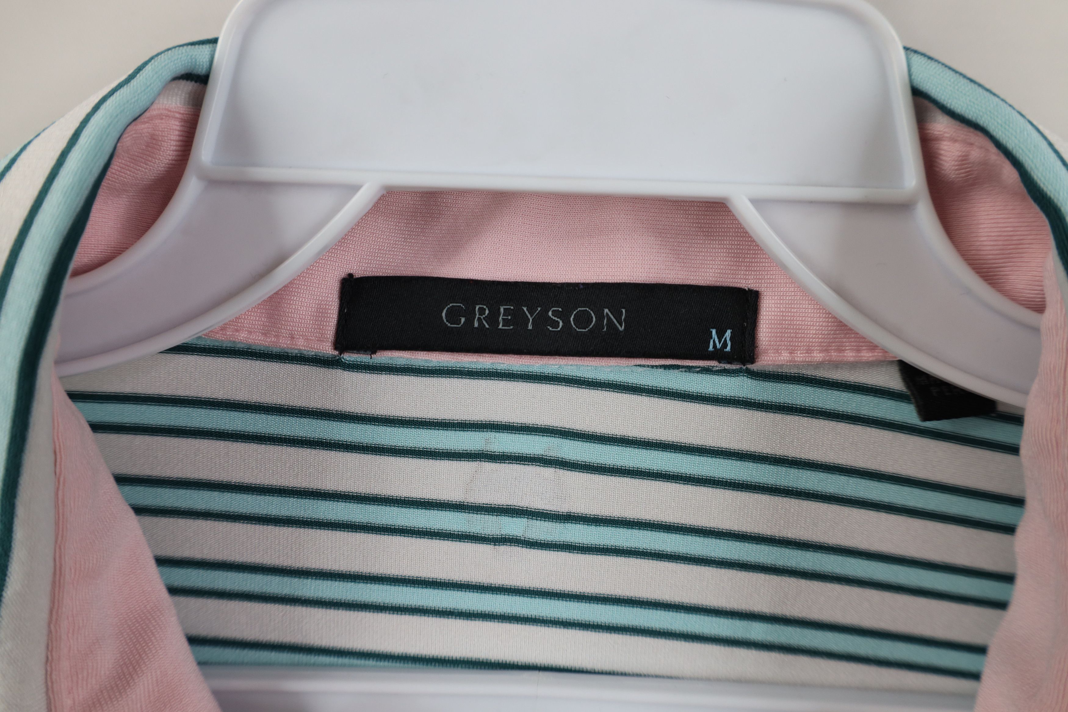 Grenson Greyson Clothiers Striped Color Block Knit Golf Polo Shirt Size US M / EU 48-50 / 2 - 6 Thumbnail