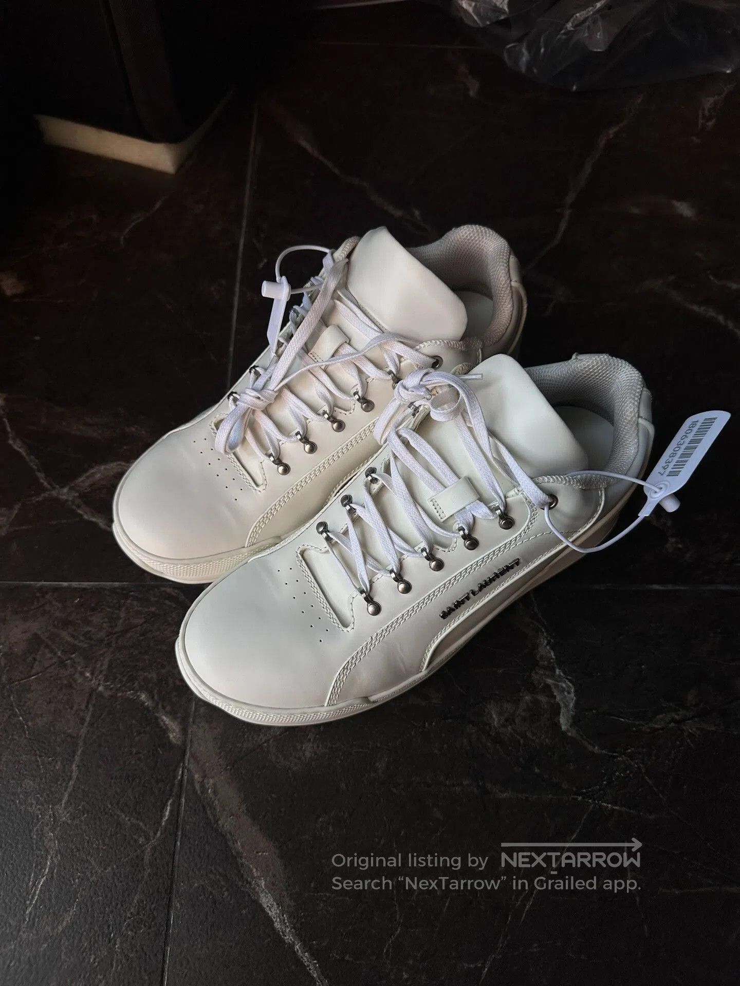 Saint Laurent Men's White Leather Low.