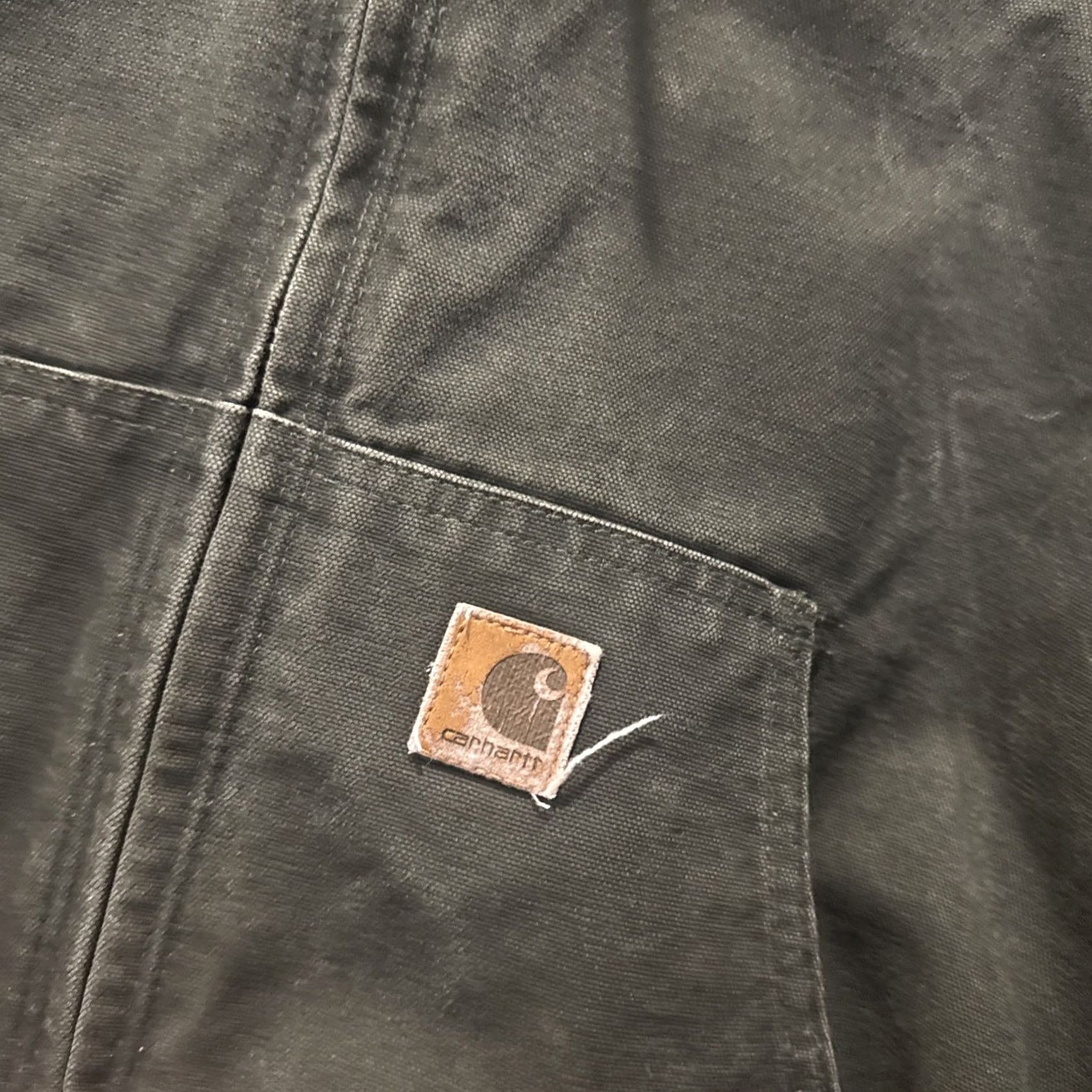 Carhartt VINTAGE Carhartt Quilted Hooded Active Jacket Green Moss J130 MOS Men’s XL Bomber Jacket Mens Green Quilted Hooded Active Jacket Size US XL / EU 56 / 4 - 3 Thumbnail