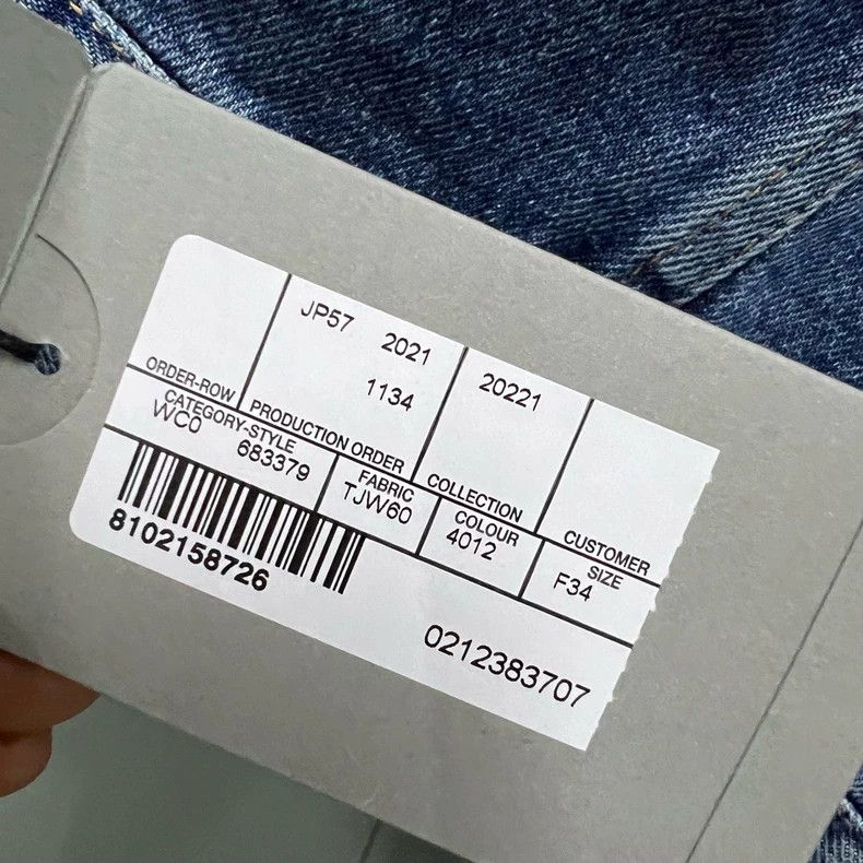 Balenciaga Balenciaga size 34 Blue back rhinestone monogrammed denim Size US XXS / EU 40 - 4 Thumbnail