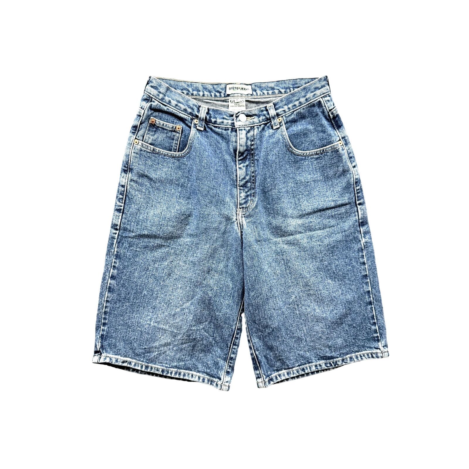 Guess × Vintage Vintage 1990's Guess Jeans Relaxed Denim Shorts Size US 32 / EU 48 - 1 Thumbnail
