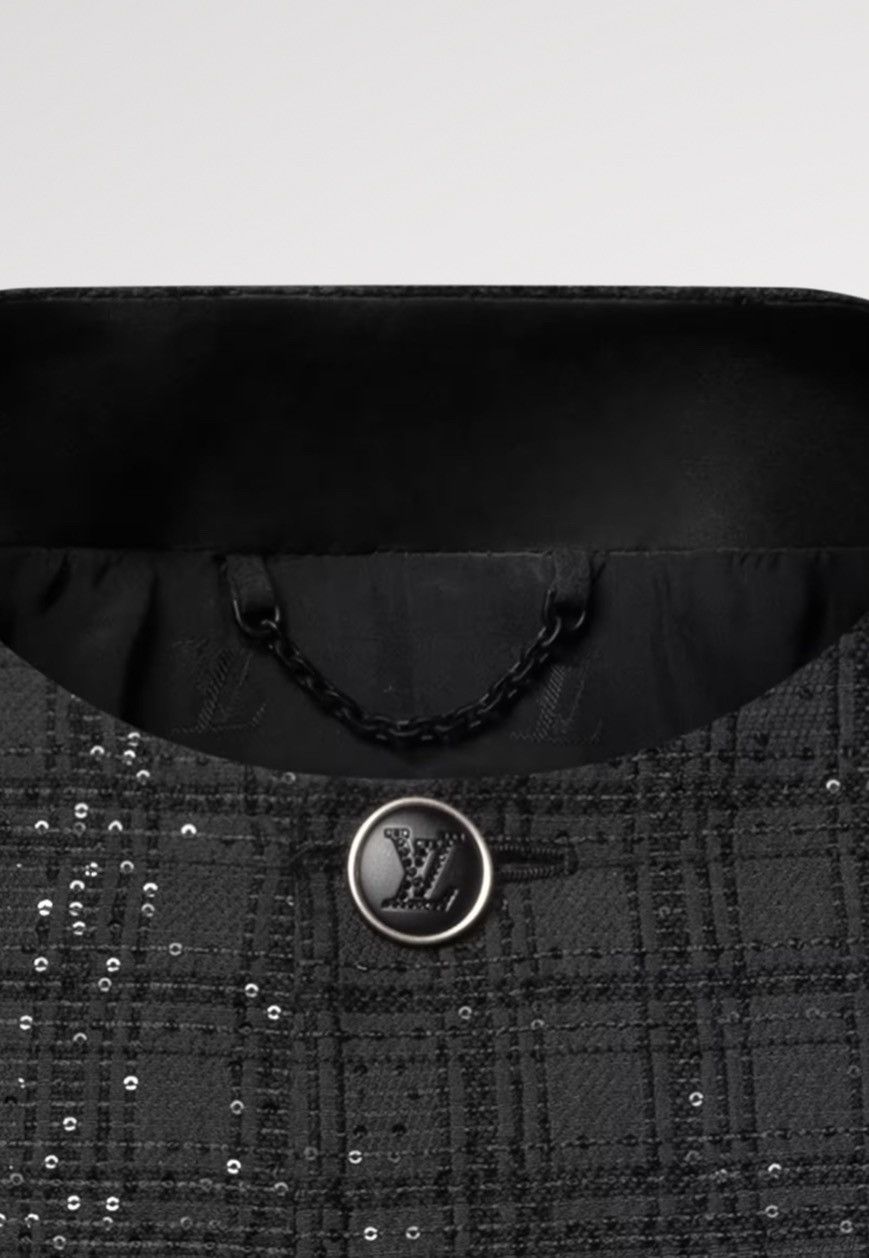 Louis Vuitton 6.5K VALUE ‼️RARE SIZE‼️ Sequin-Embroidered Collarless Jacket Size US XL / EU 56 / 4 - 2 Thumbnail