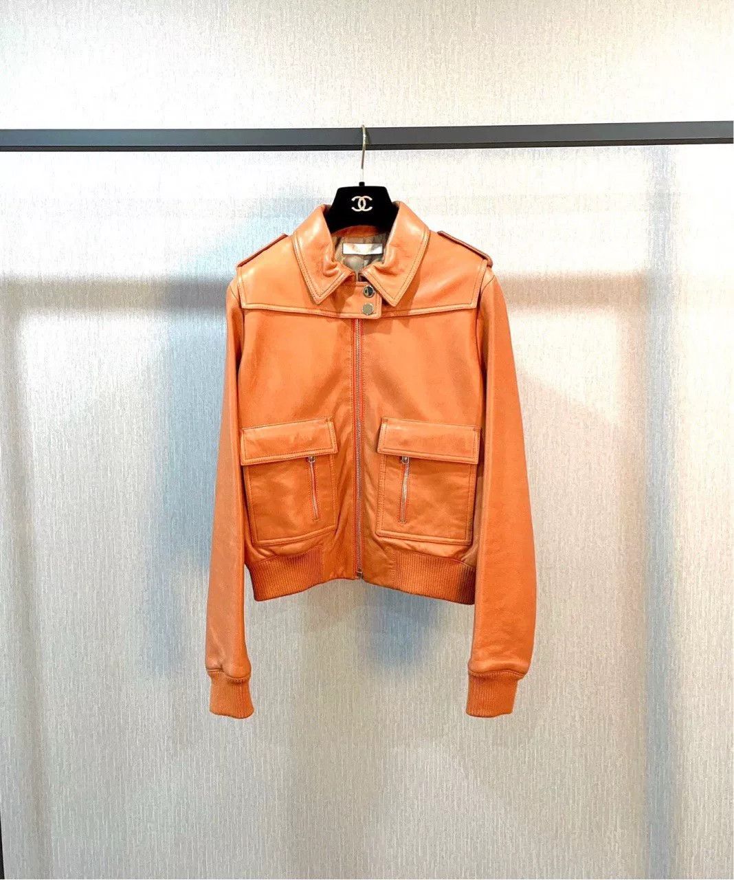 Chloe Chloe Brown Leather Jacket Size S / US 4 / IT 40 - 1 Thumbnail